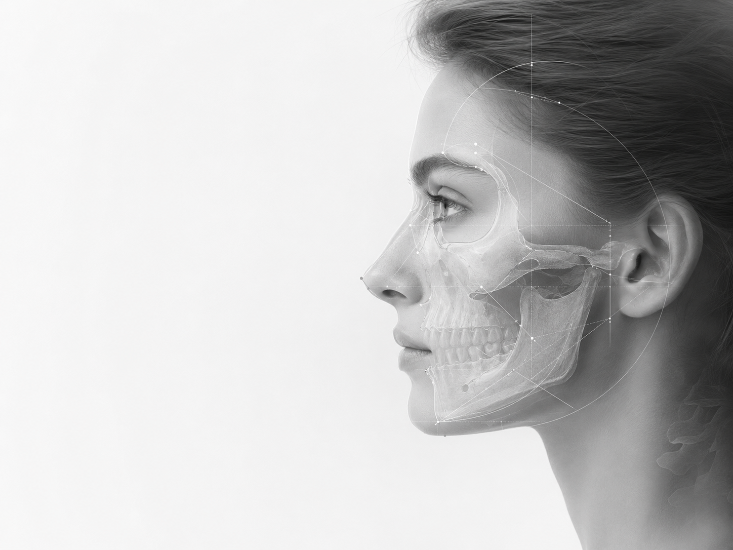 Ilustração de planejamento maxilofacial